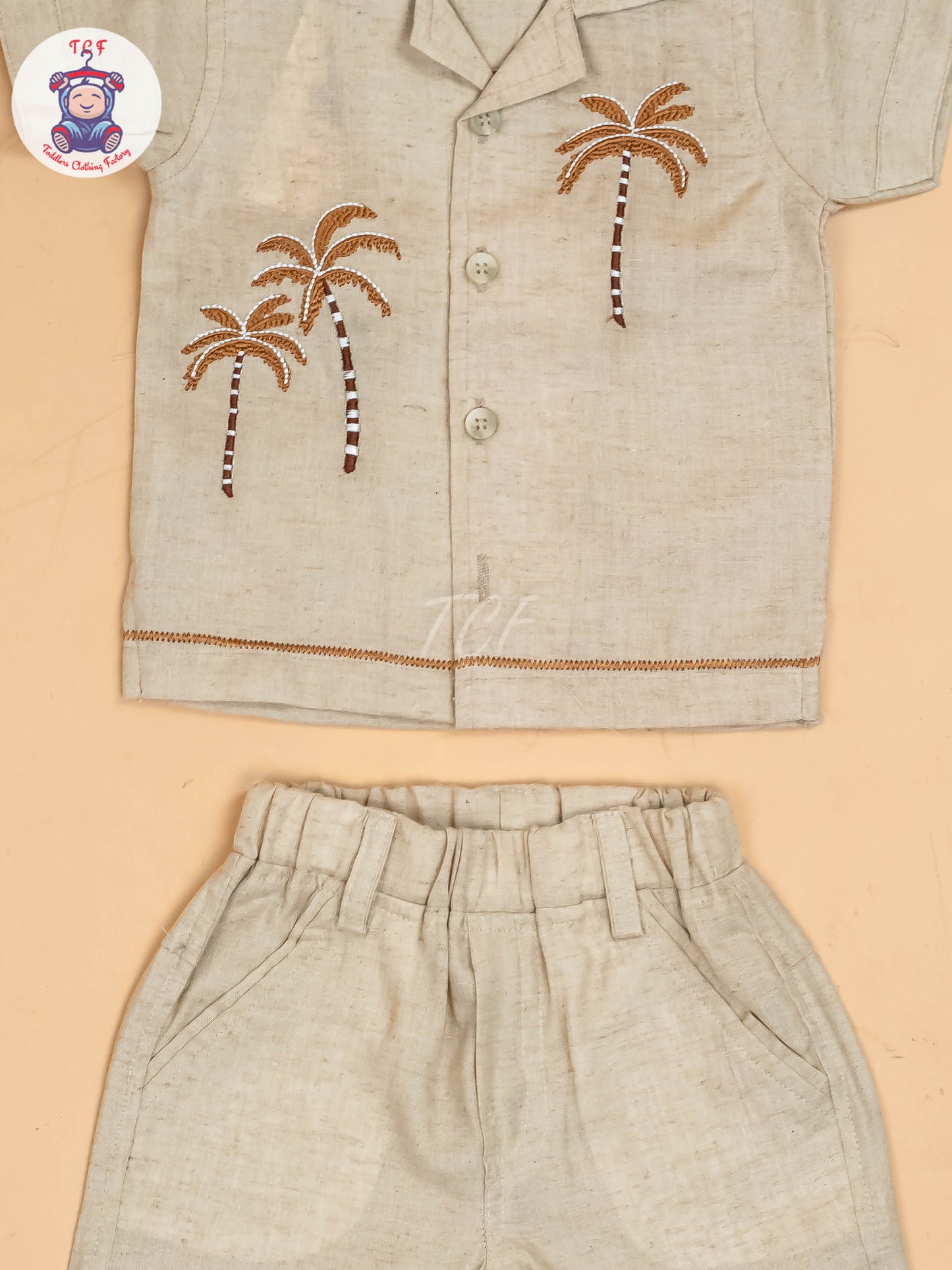Chocolate Brown -  Boys Readymade Cotton Shirts & Shorts