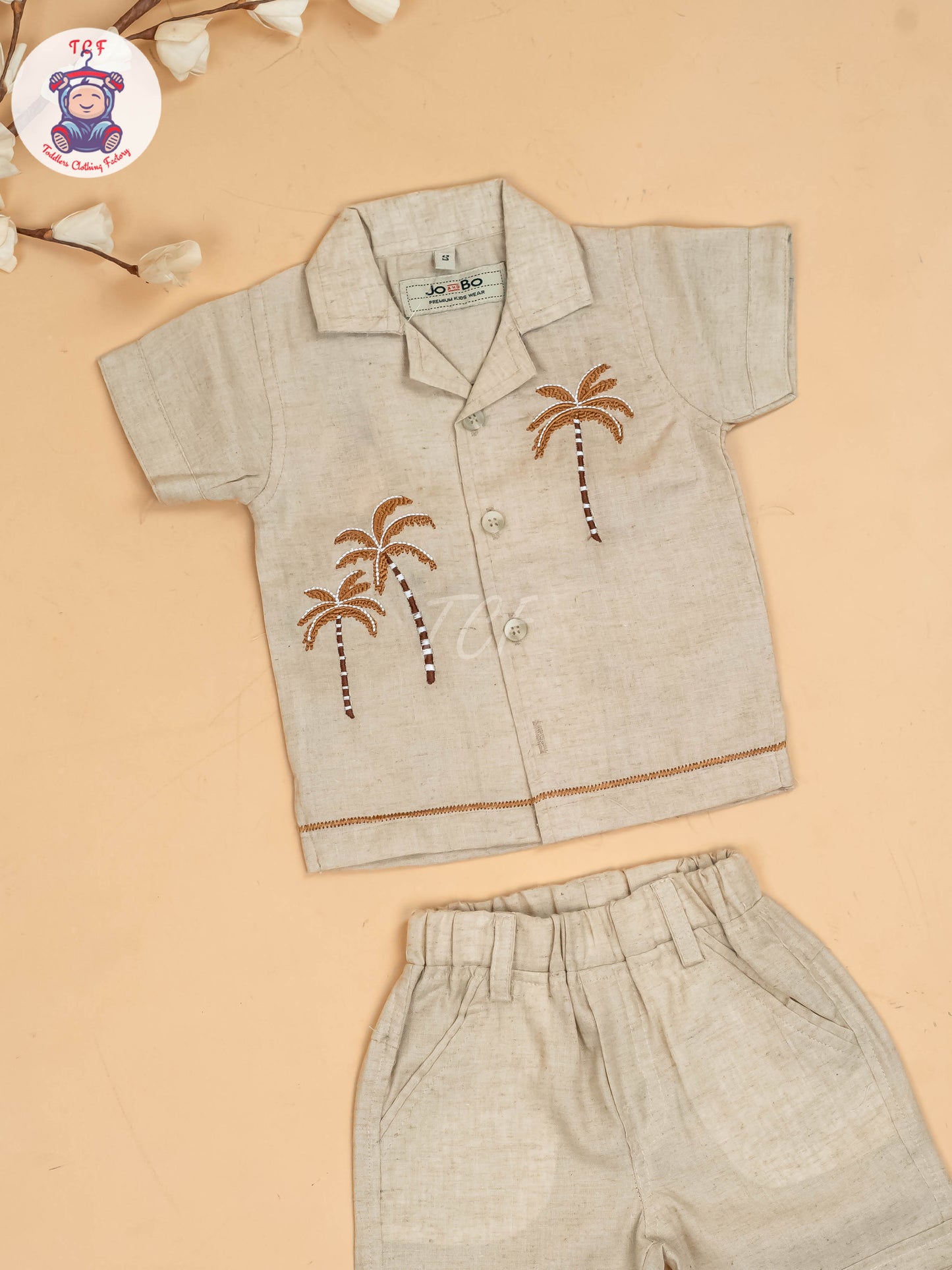 Chocolate Brown -  Boys Readymade Cotton Shirts & Shorts