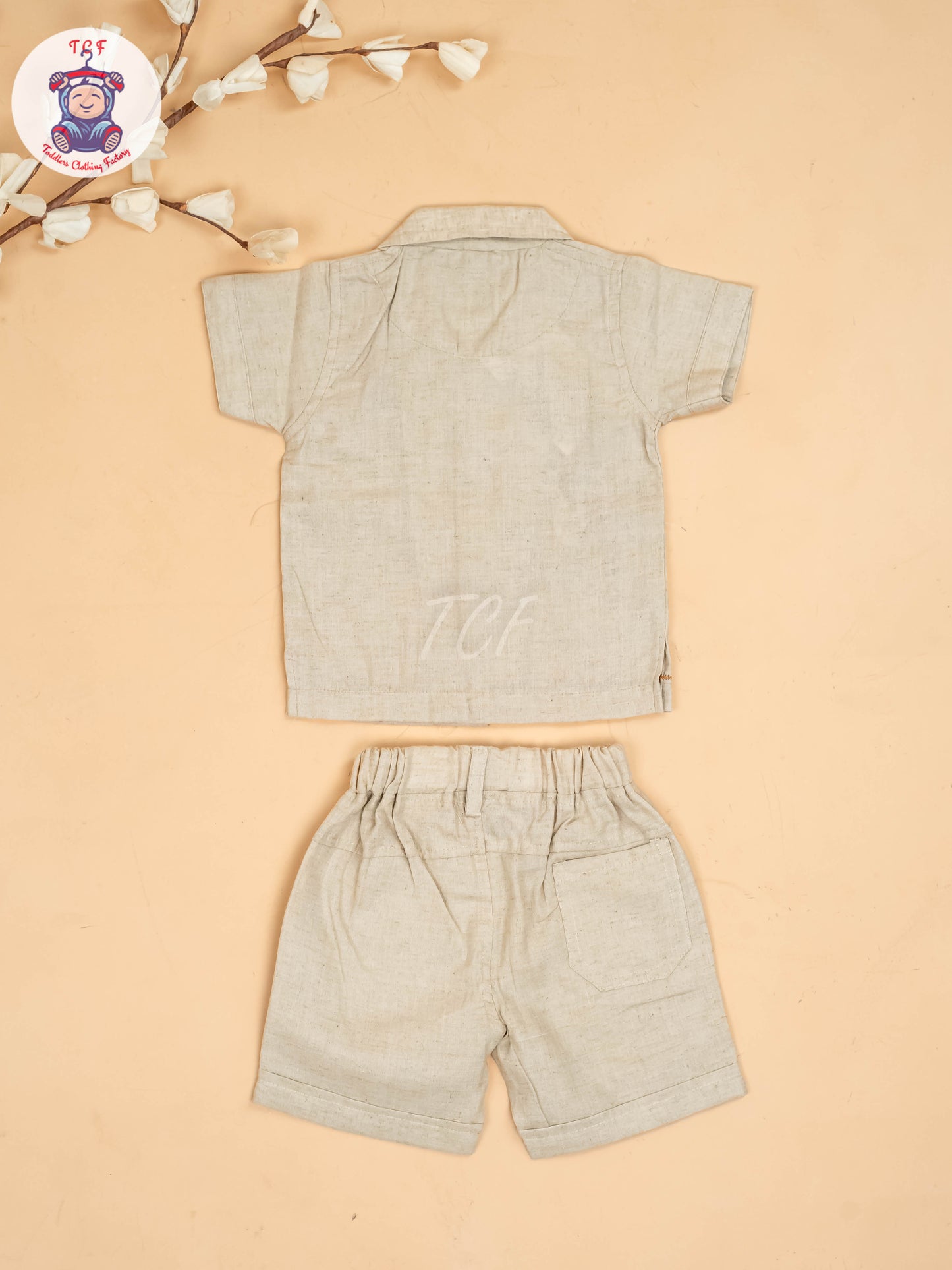 Chocolate Brown -  Boys Readymade Cotton Shirts & Shorts