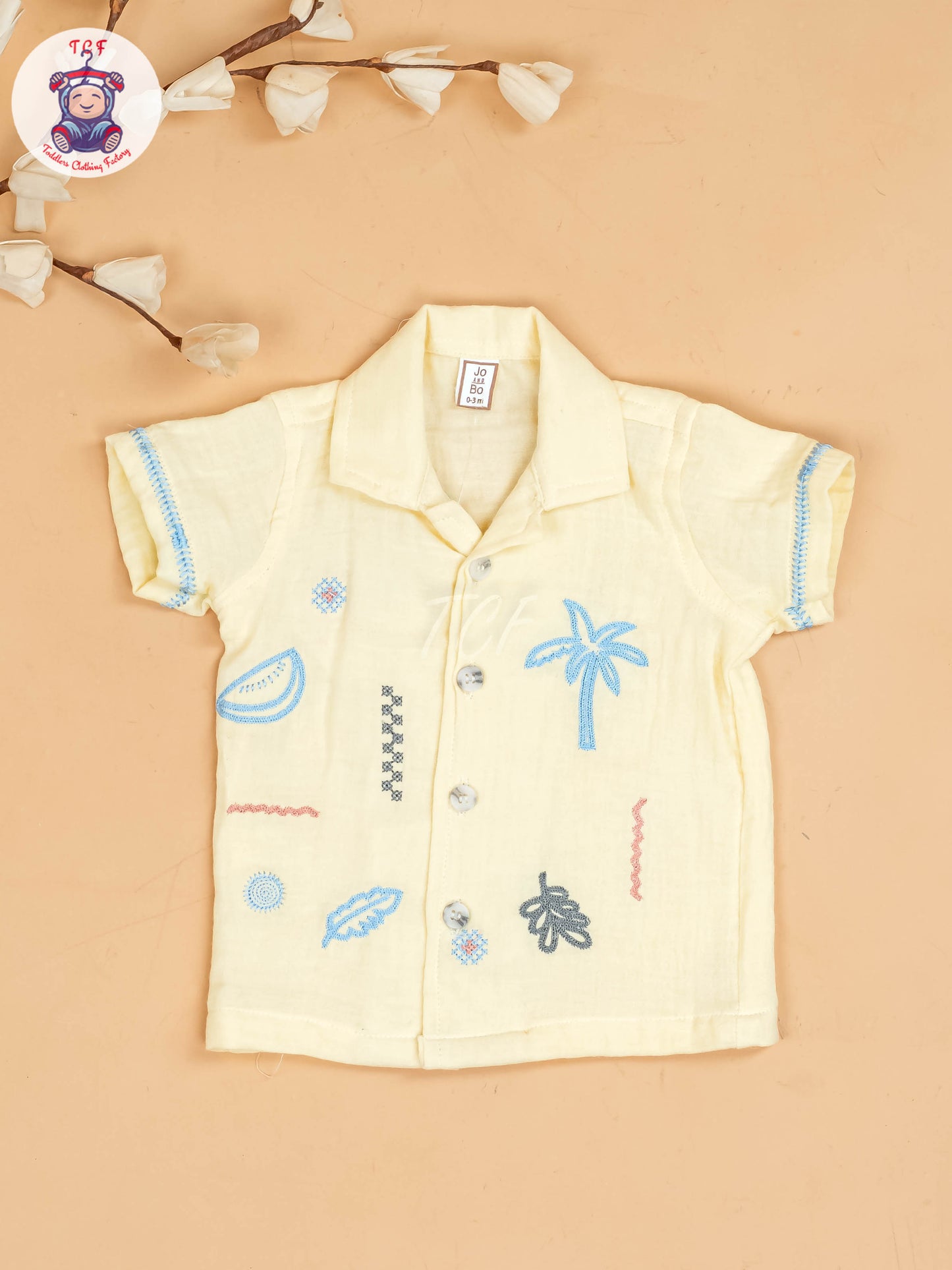 Yellow -  Boys Muslin Readymade Cotton Shirts & Shorts