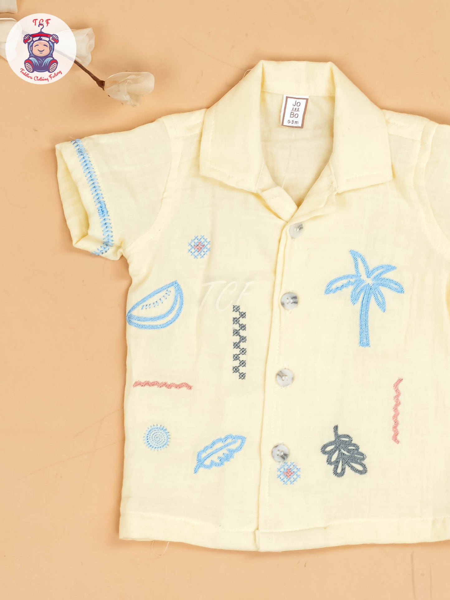 Yellow -  Boys Muslin Readymade Cotton Shirts & Shorts