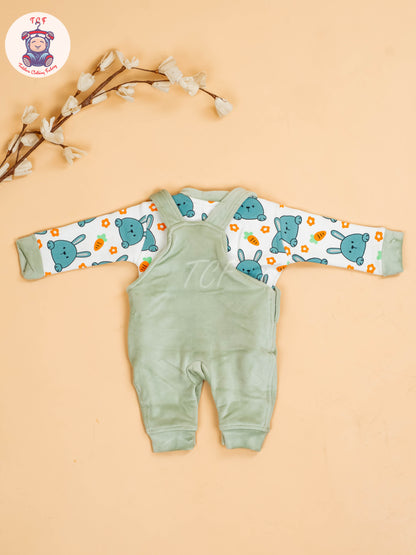 Green - Carrot & Rabbit Jumpsuits