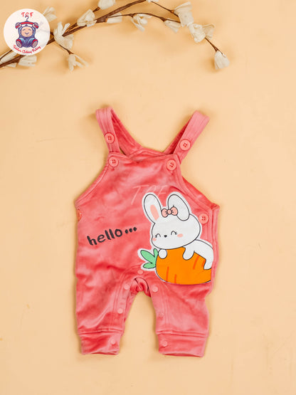 Peach - Carrot & Rabbit Jumpsuits