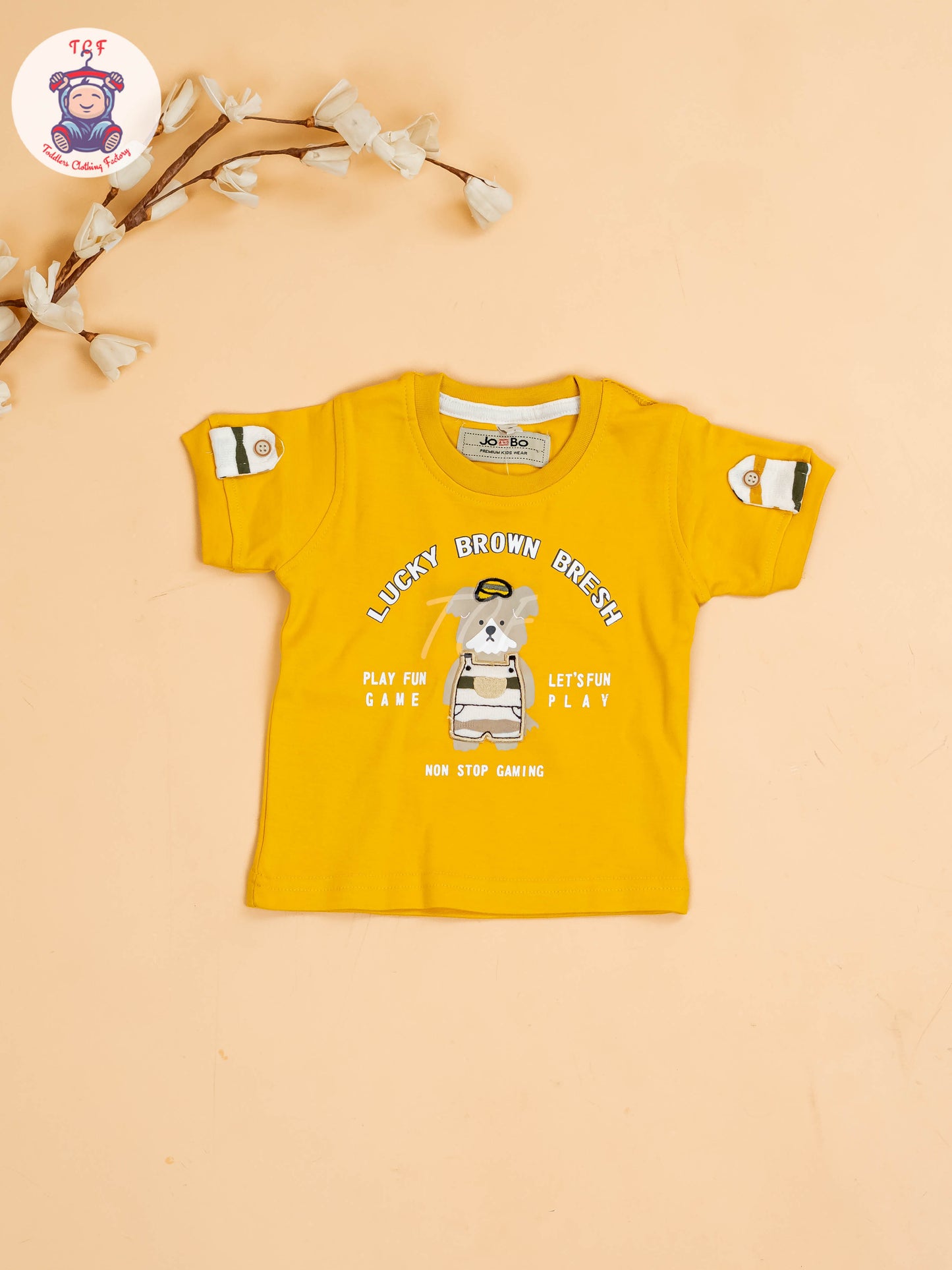 Yellow & Beige - T-Shirts & Suspender Sets