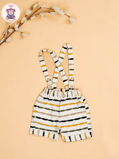 Yellow & Beige - T-Shirts & Suspender Sets