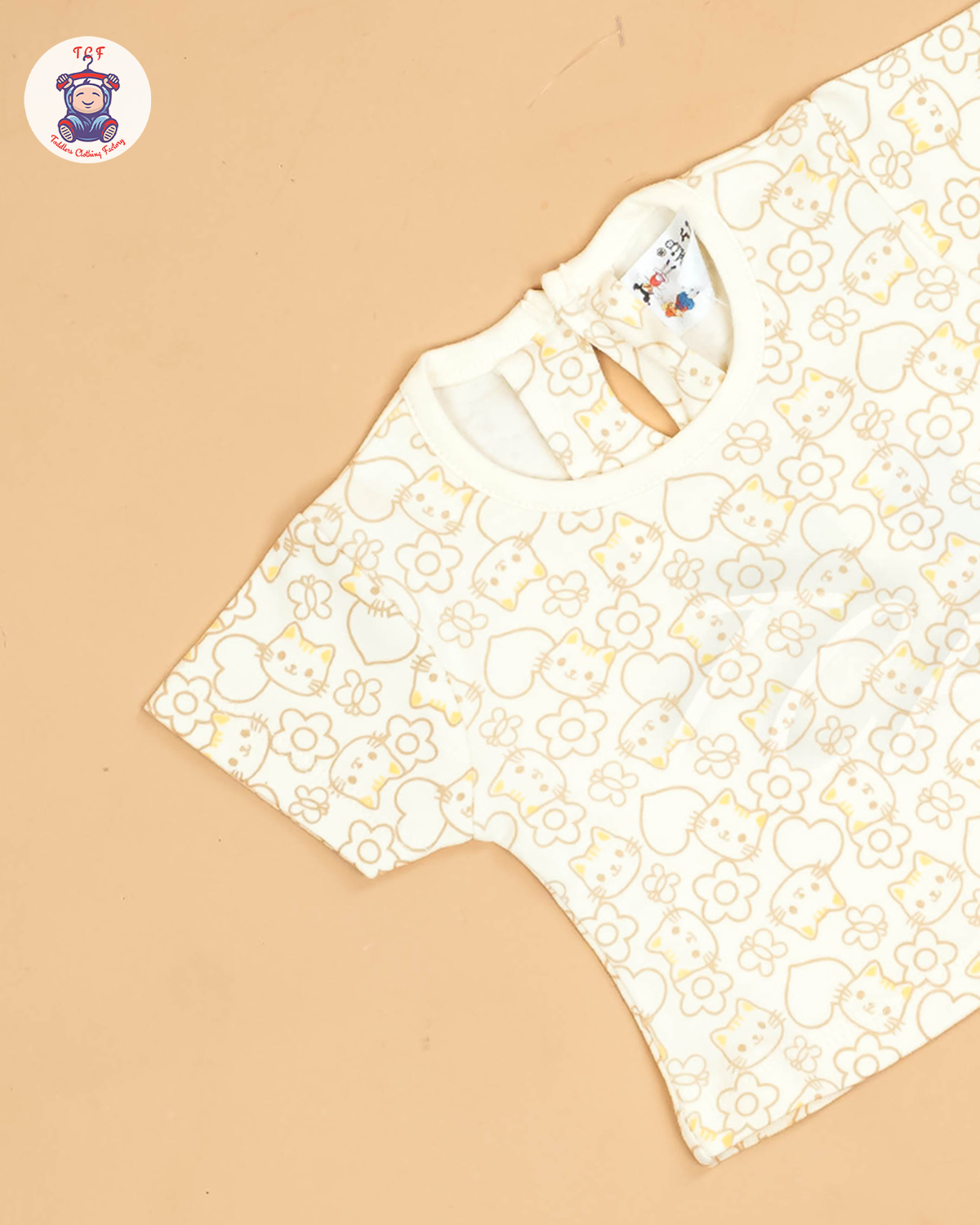 Yellow & White - Girls Printed Casual Frocks