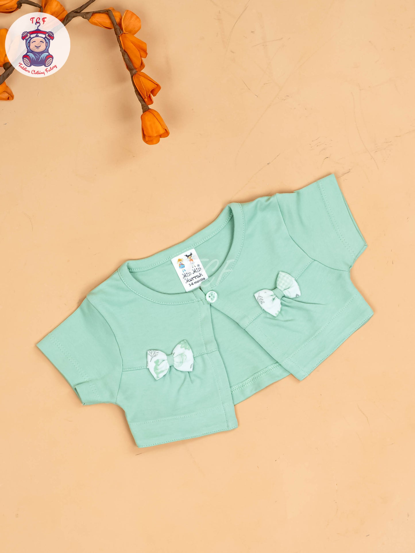 Light Green & Half White - Girls Printed Ethnic Frocks