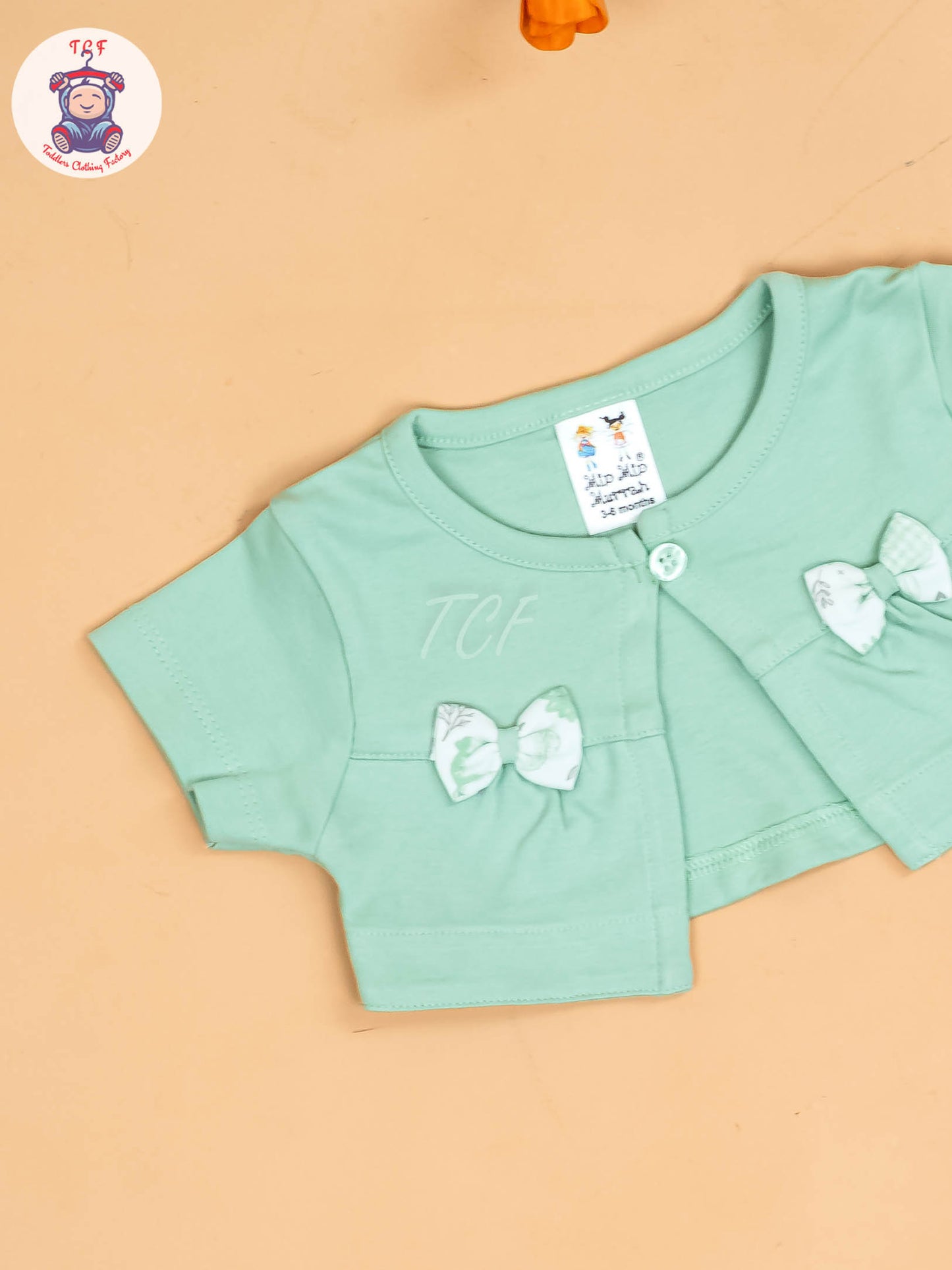 Light Green & Half White - Girls Printed Ethnic Frocks