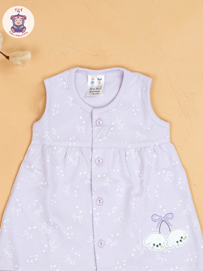 Purple - Girls Printed Ethnic Frocks