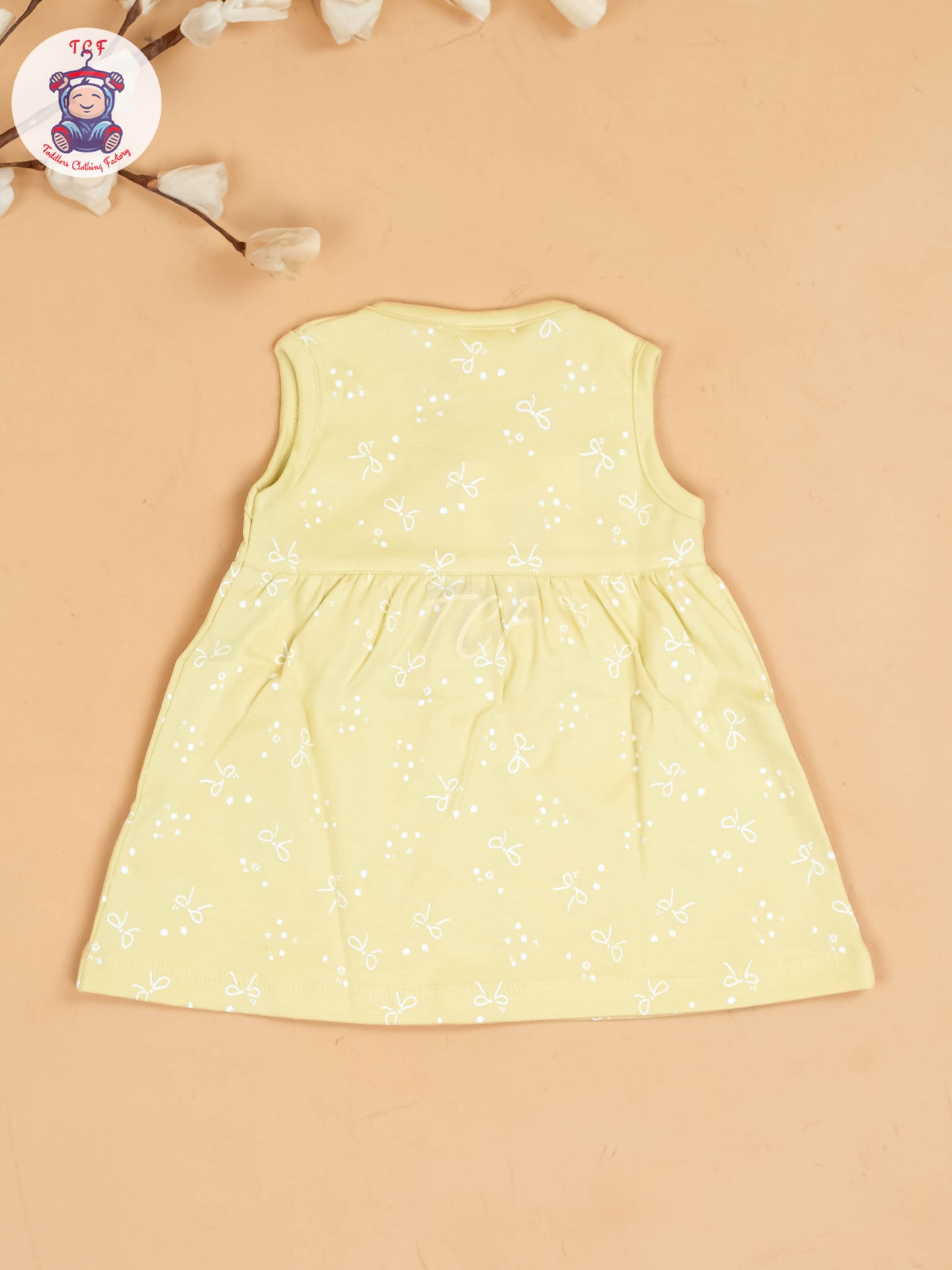 Yellow - Girls Printed Ethnic Frocks