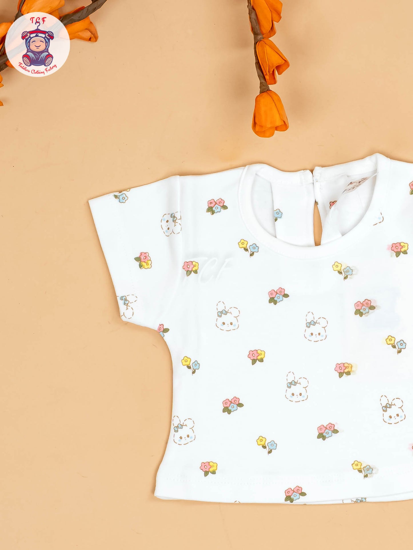 Light Green & White - Girls Printed Casual Frocks