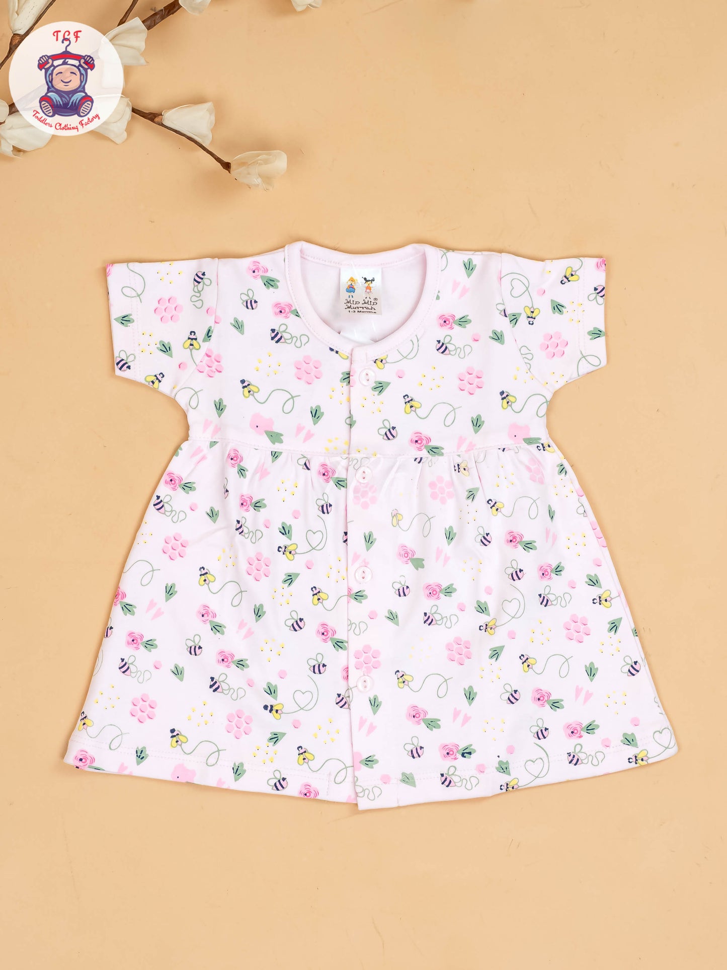 Pink - Girls Printed Ethnic Frocks