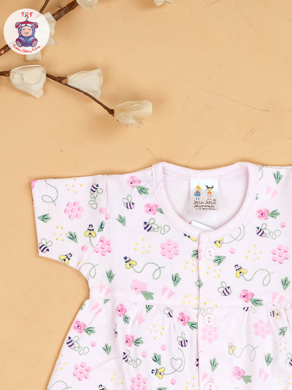 Pink - Girls Printed Ethnic Frocks