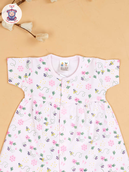 Pink - Girls Printed Ethnic Frocks