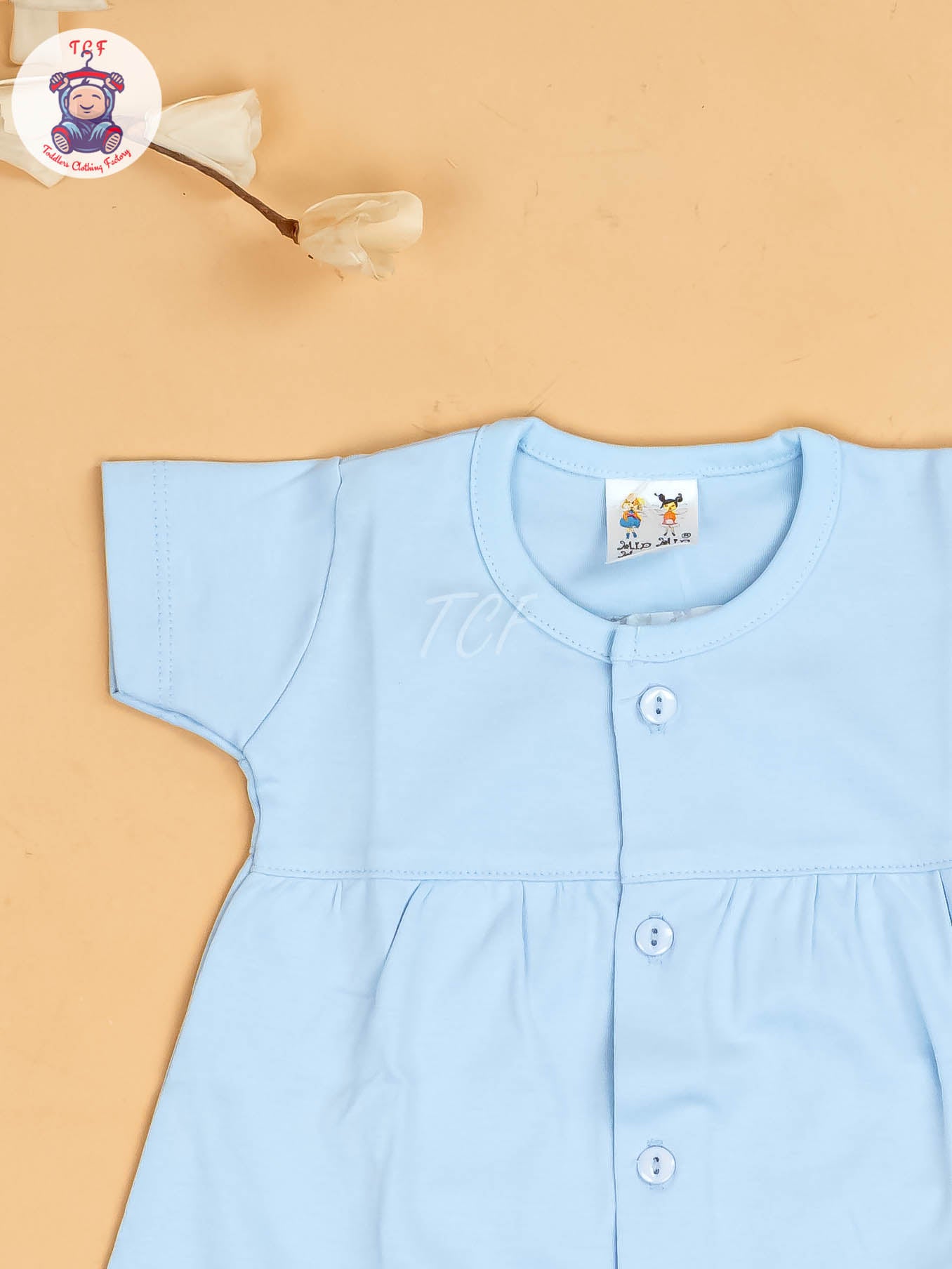 Sky Blue - Girls Printed Ethnic Frocks