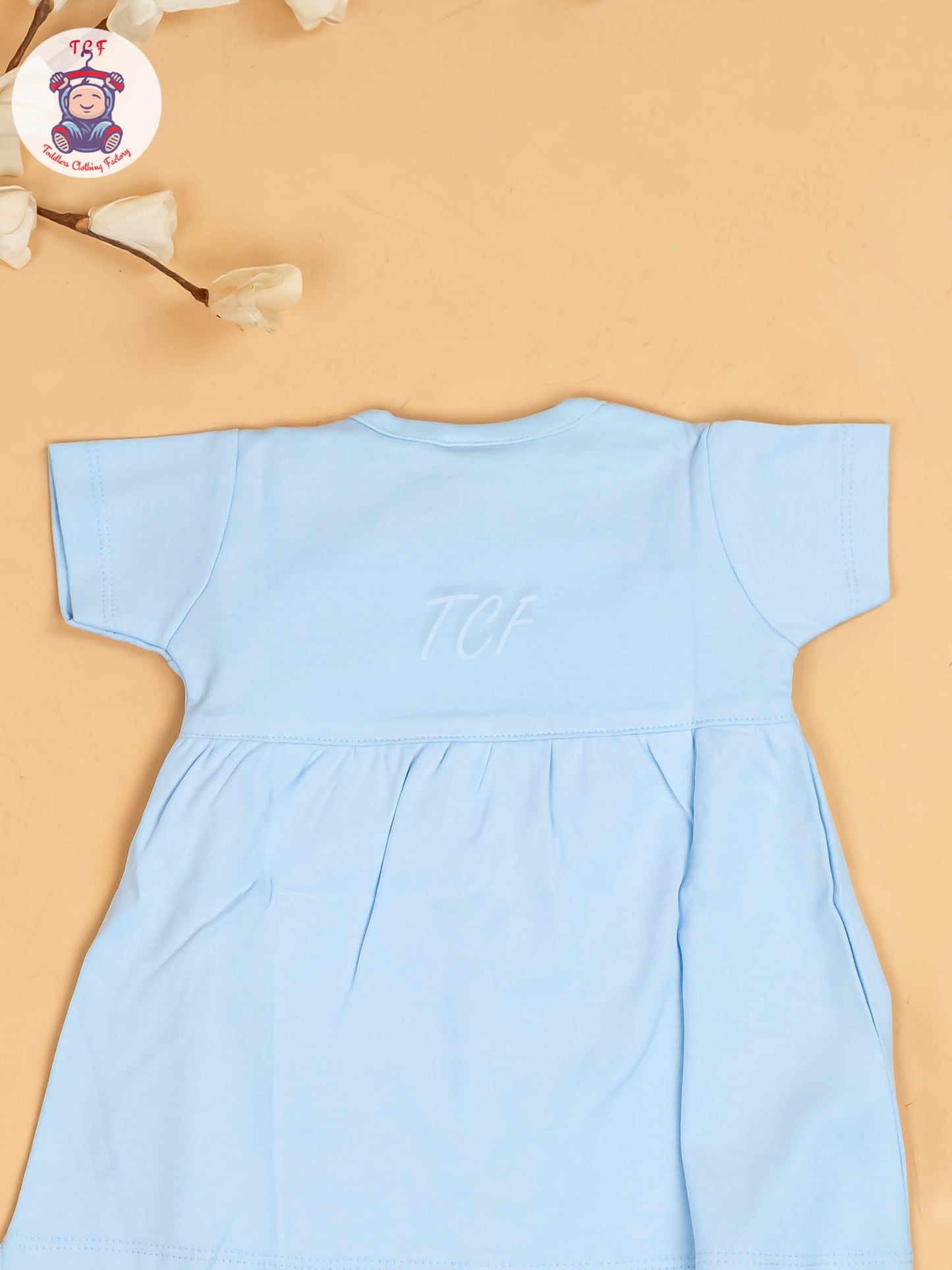 Sky Blue - Girls Printed Ethnic Frocks