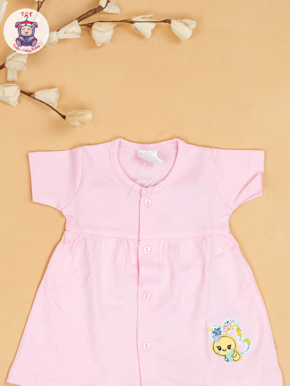 Pink - Girls Printed Ethnic Frocks