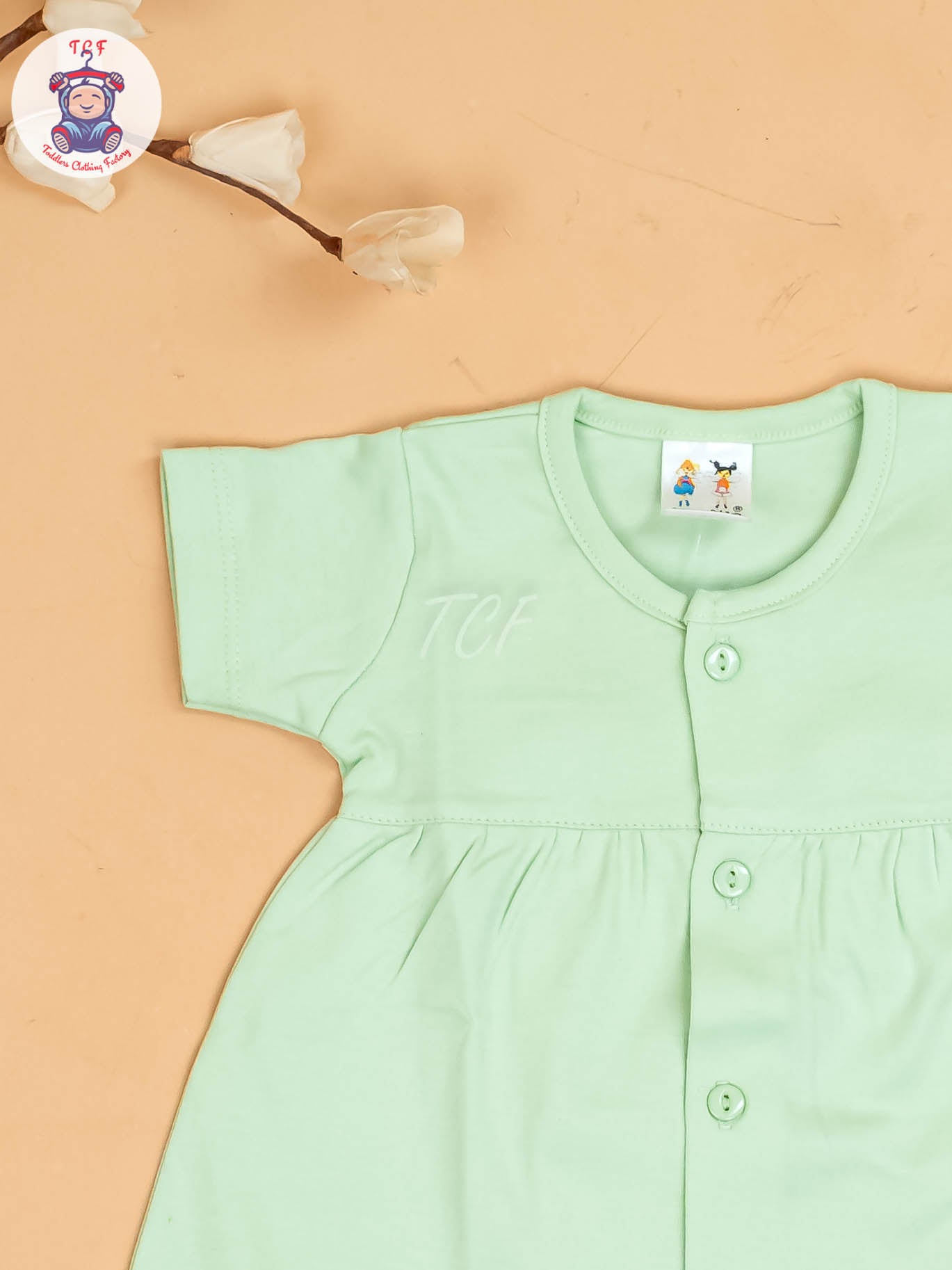 Light Green - Girls Printed Ethnic Frocks