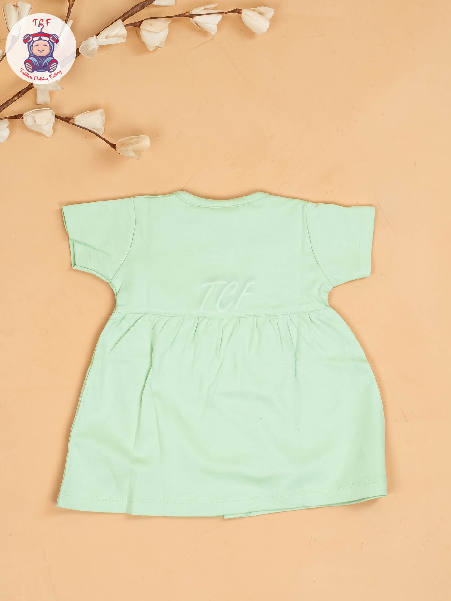 Light Green - Girls Printed Ethnic Frocks