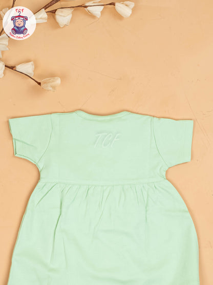 Light Green - Girls Printed Ethnic Frocks