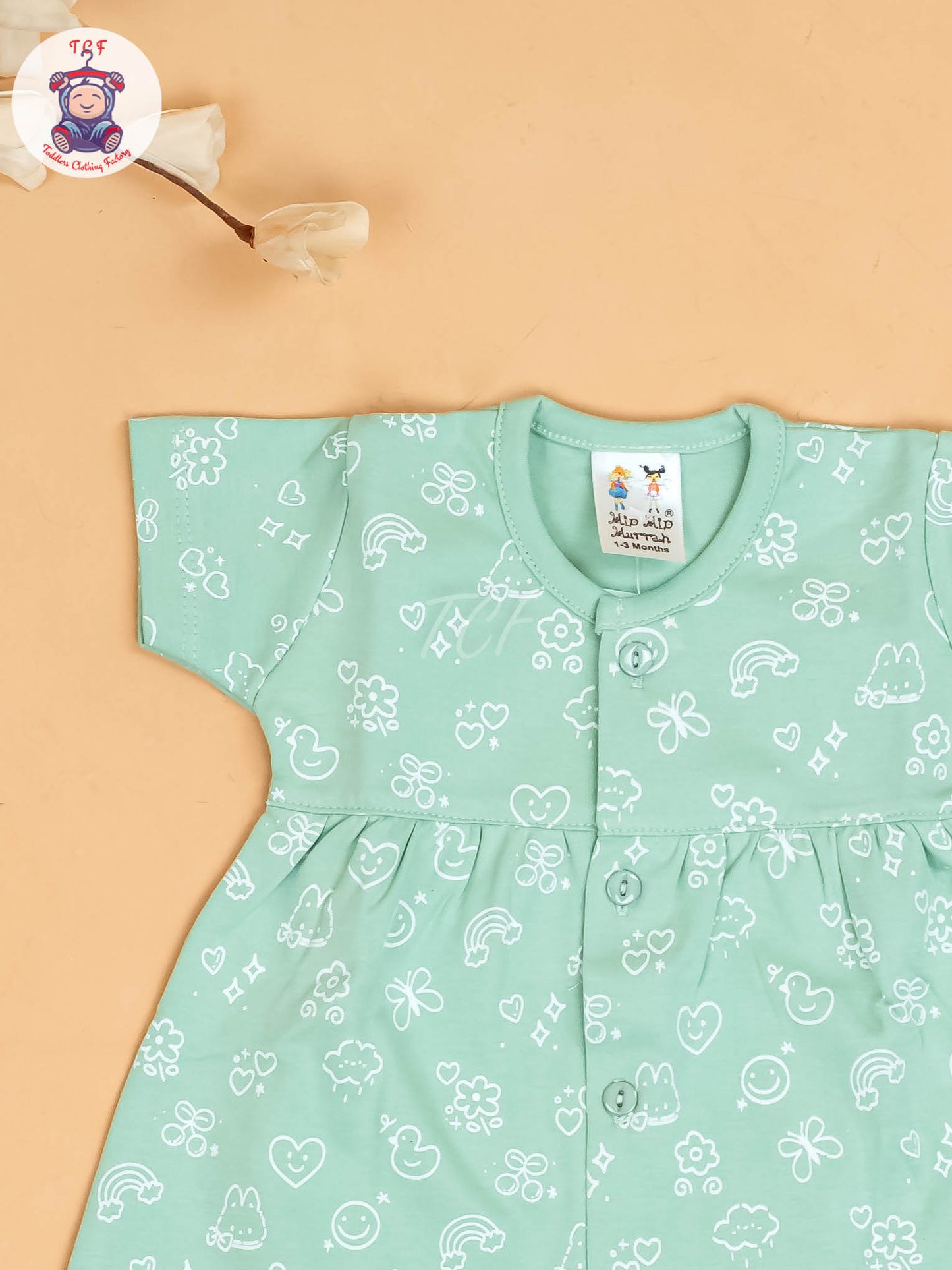 Green - Girls Printed Ethnic Frocks