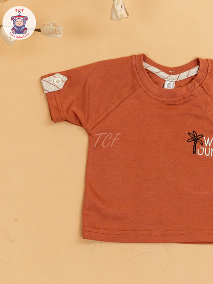 Rust & Beige - Girls T-Shirts & Shorts