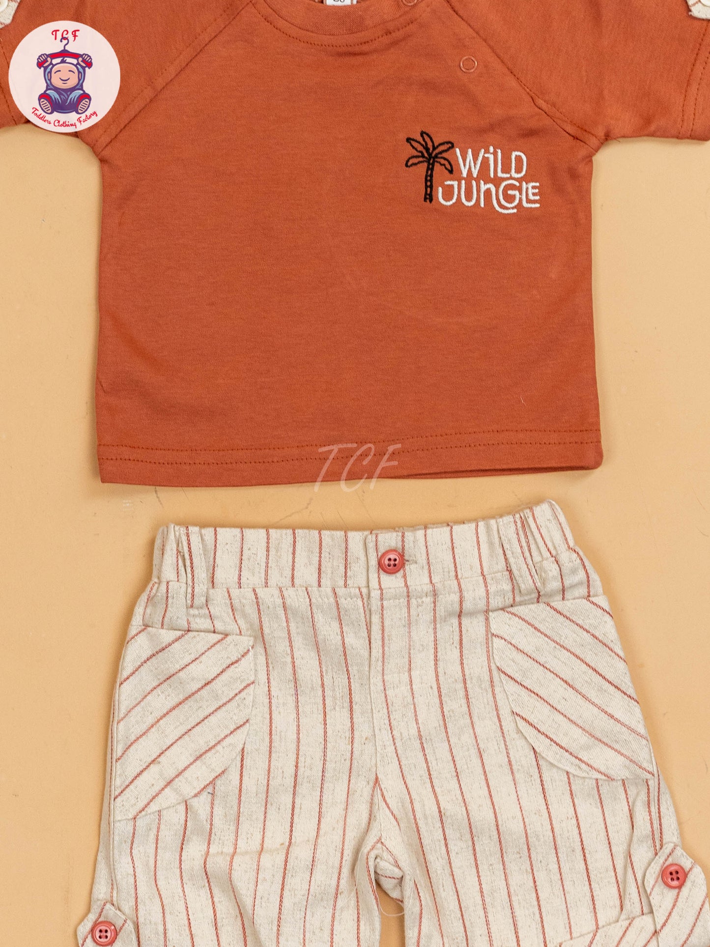 Rust & Beige - Girls T-Shirts & Shorts