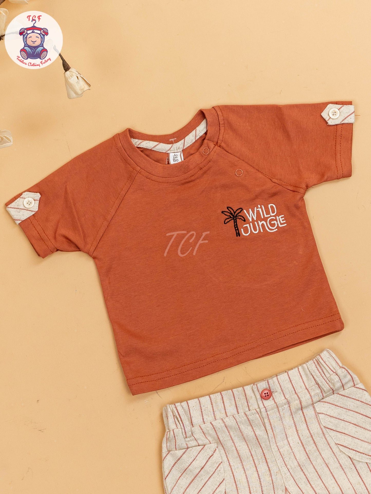 Rust & Beige - Girls T-Shirts & Shorts