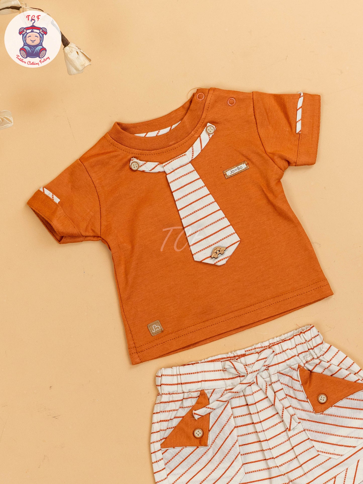 Rust & Beige - Girls T-Shirts & Shorts