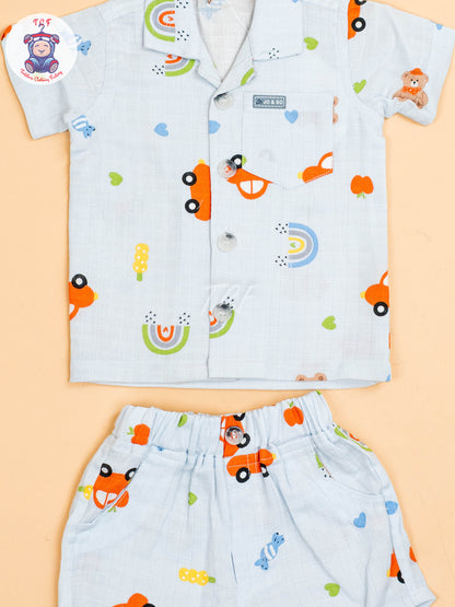 Lite Blue  - T-Shirts & Shorts