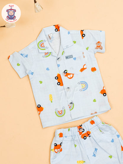 Lite Blue  - T-Shirts & Shorts