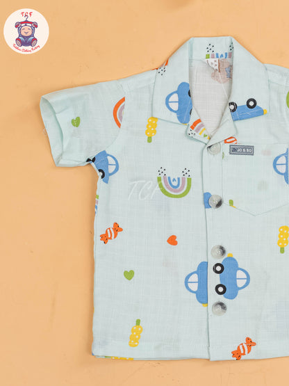 Sky Blue  - T-Shirts & Shorts