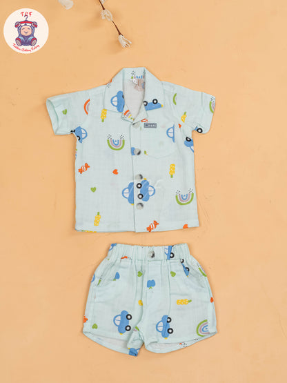 Sky Blue  - T-Shirts & Shorts