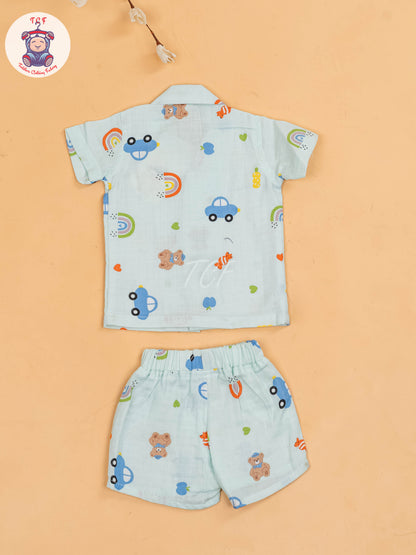 Sky Blue  - T-Shirts & Shorts