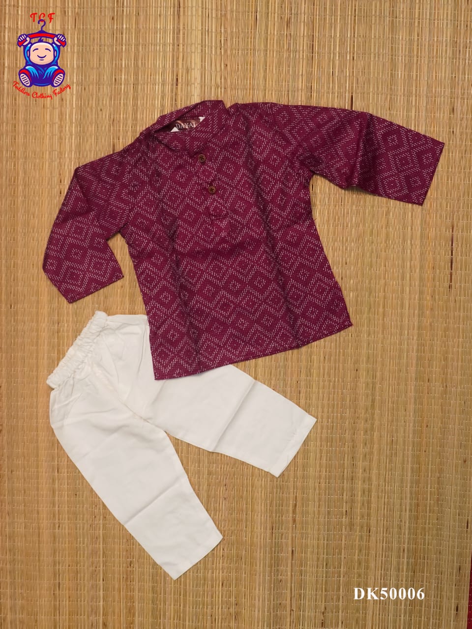Magenta & White - Kurta Set
