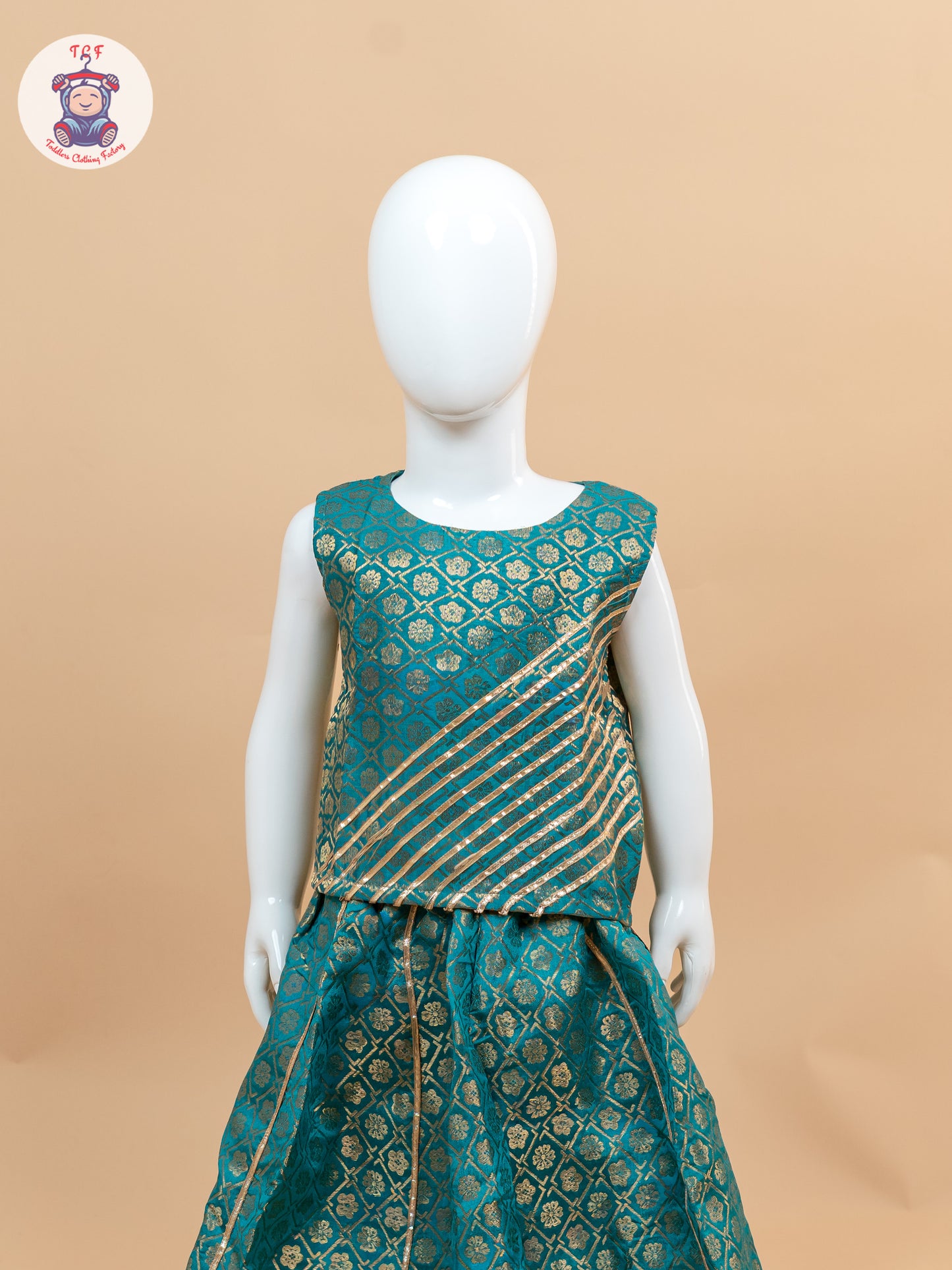 Green - Ethnic Printed Choli & Lehenga