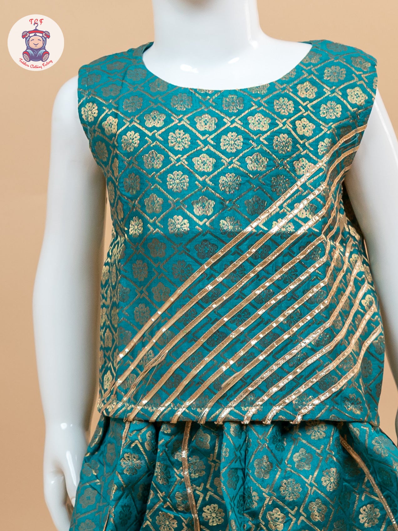 Green - Ethnic Printed Choli & Lehenga