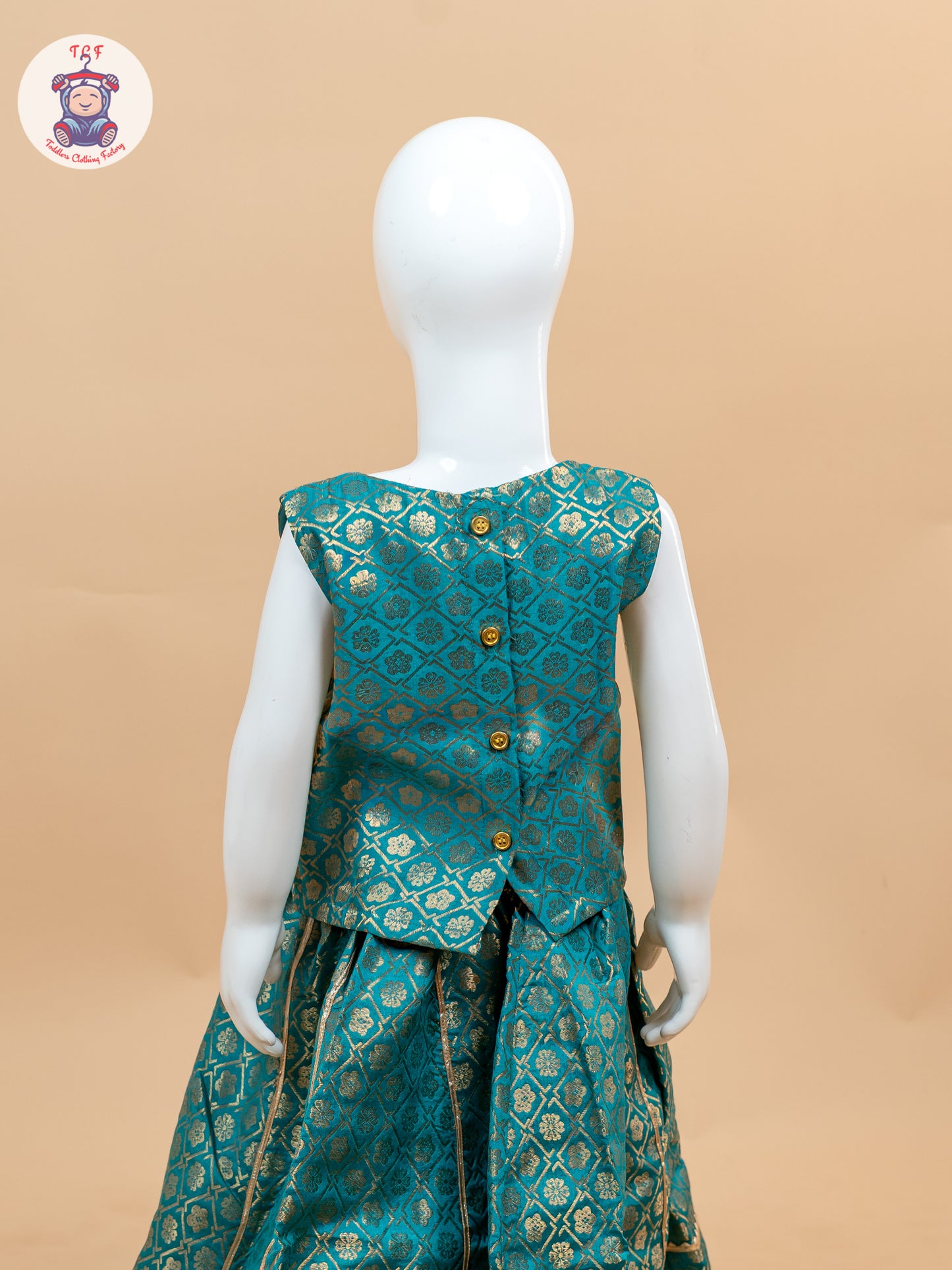 Green - Ethnic Printed Choli & Lehenga