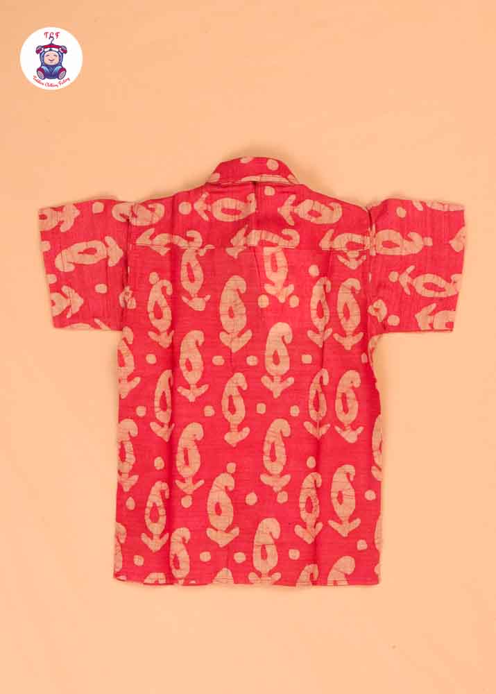 Red - Boys Bhatik Readymade Shirts
