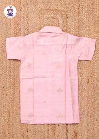 Onion Pink - Boys Readymade Silk Cotton Shirts