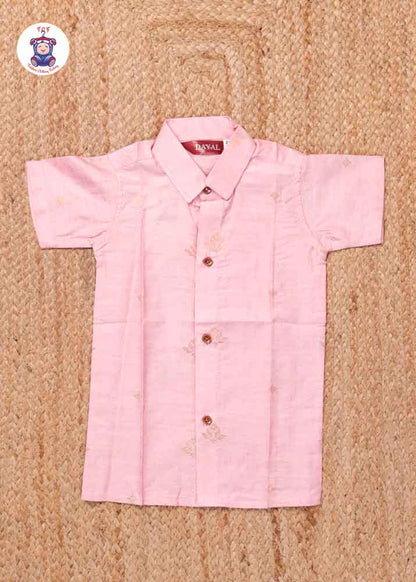 Onion Pink - Boys Readymade Silk Cotton Shirts