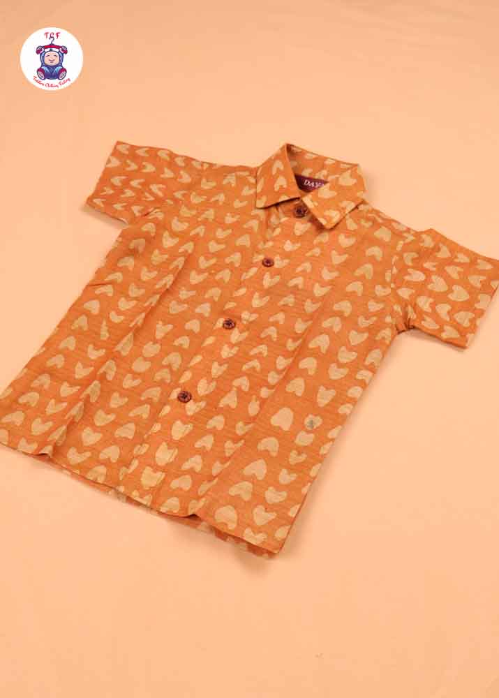 Mustard & Beige - Boys Readymade Bhatik Shirts