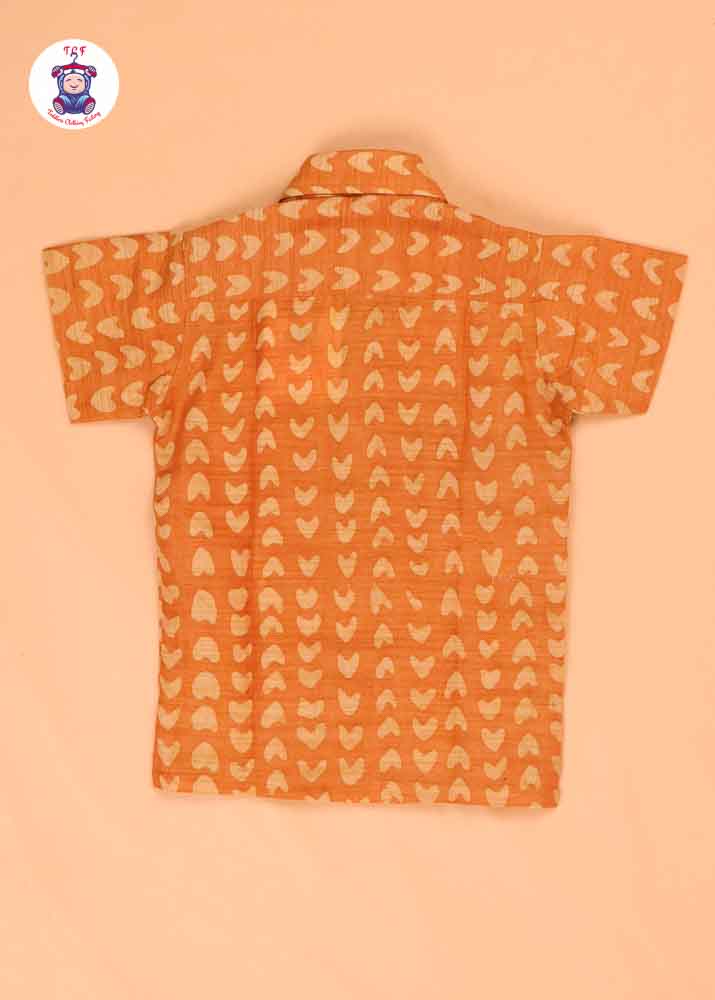 Mustard & Beige - Boys Readymade Bhatik Shirts