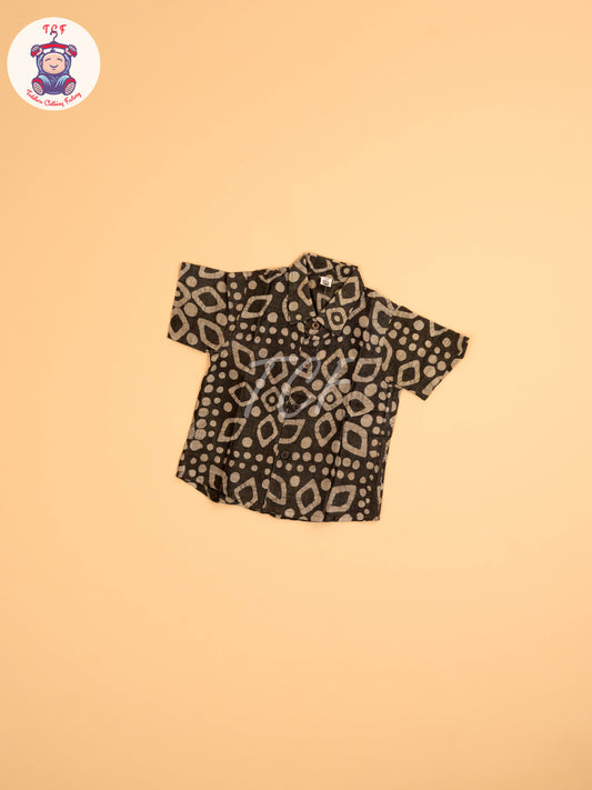 Brown & Beige - Boys Readymade Bhatik Shirts