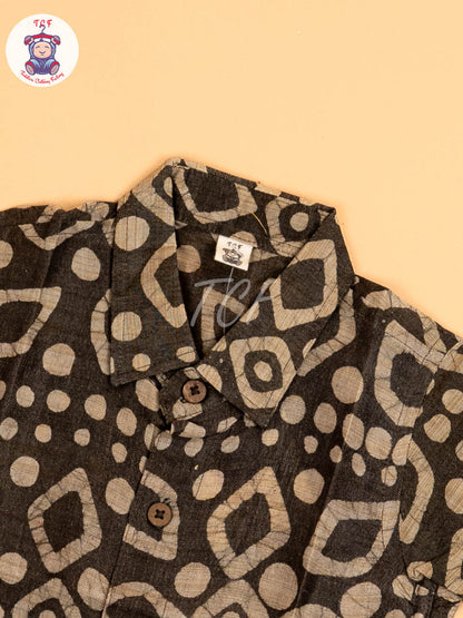 Brown & Beige - Boys Readymade Bhatik Shirts
