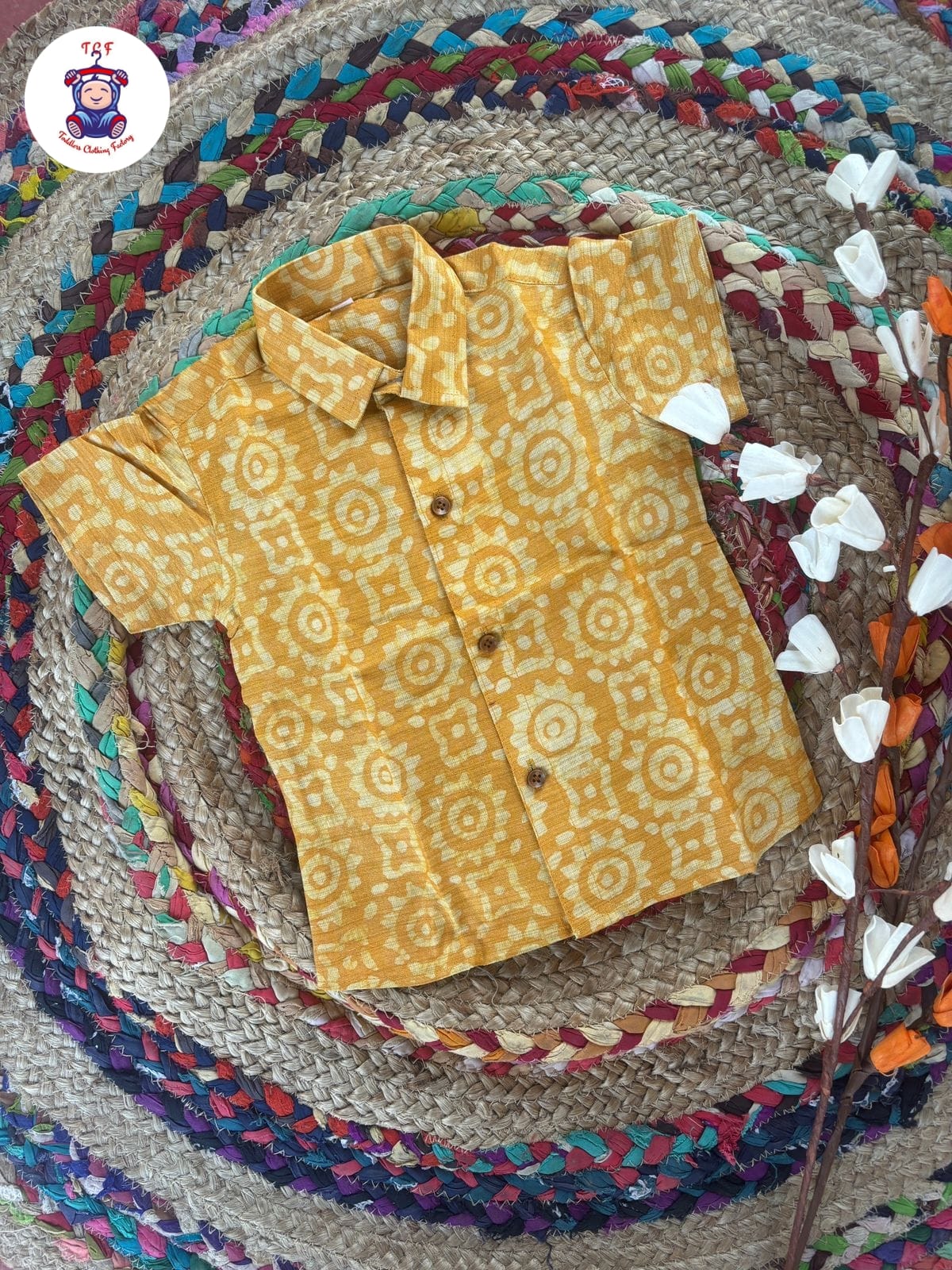 Yellow - Boys Readymade Bhatik Shirts