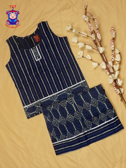 Blue - Cotton Pavadai Sattai