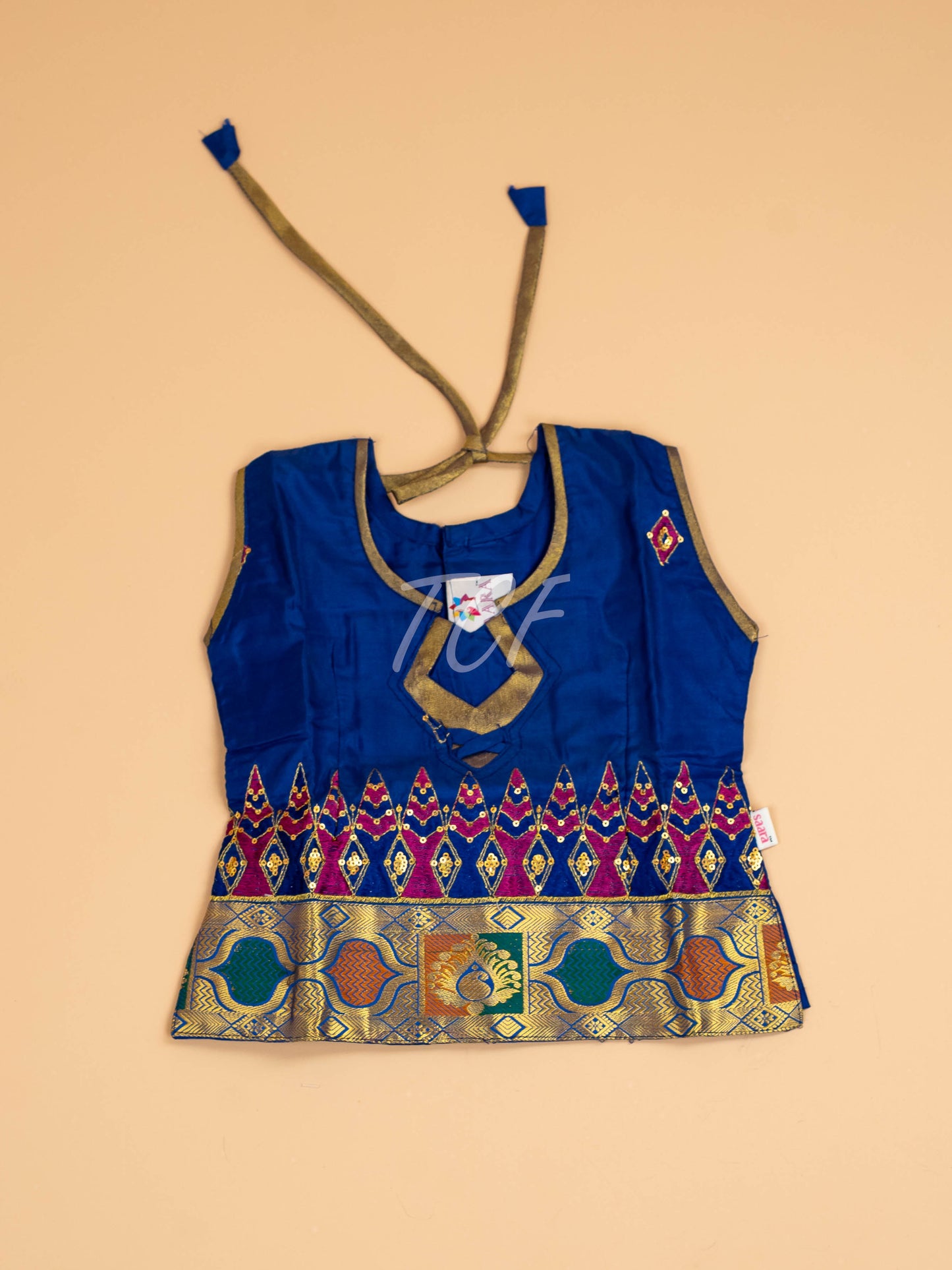 Blue - Embriodered Pavadai Sattai