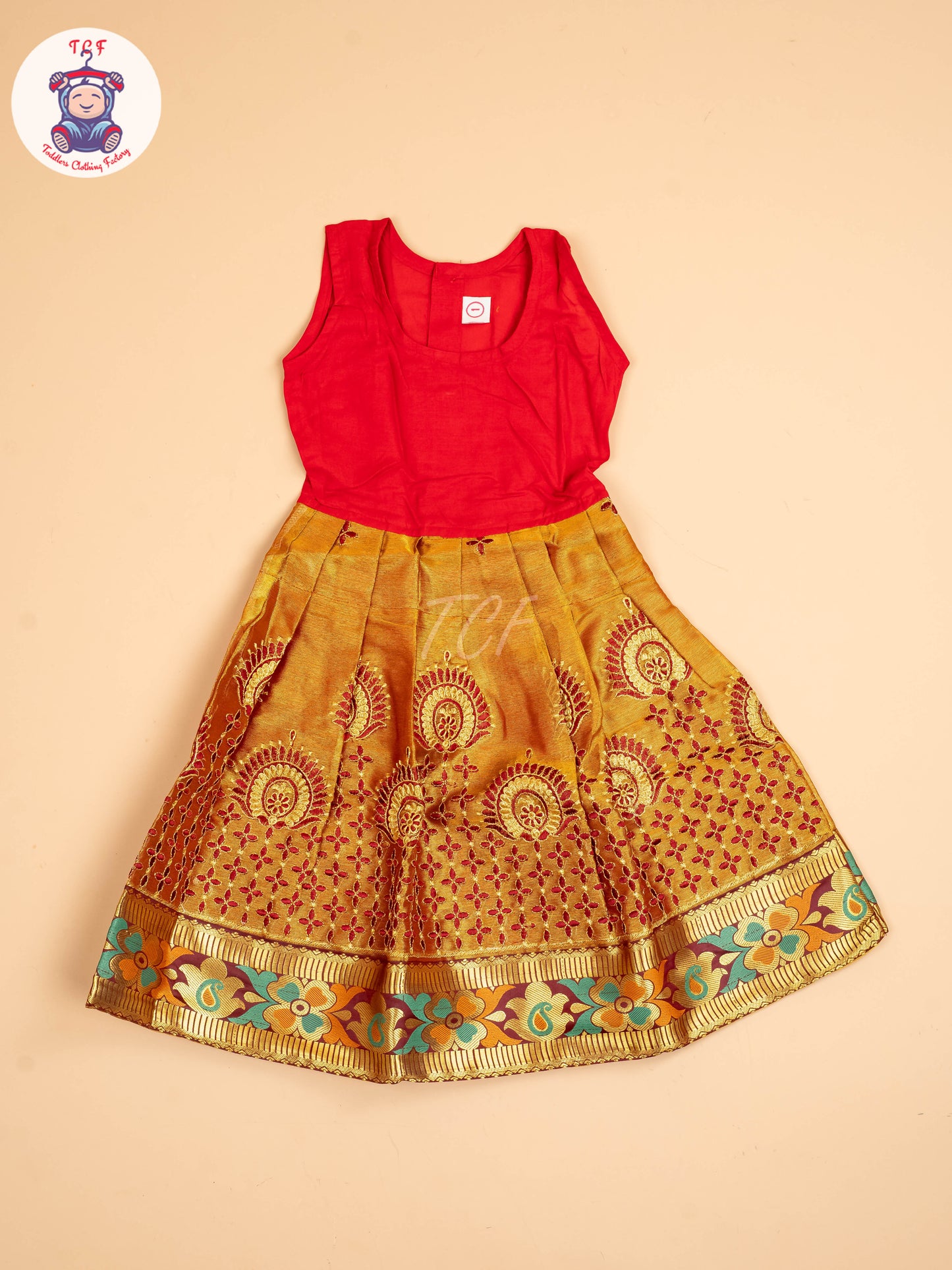 Teal Green - Embriodered Pavadai Sattai