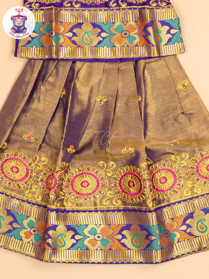 Violet - Embriodered Pavadai Sattai